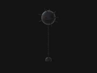 Naval Mine Black Low-poly 3D model