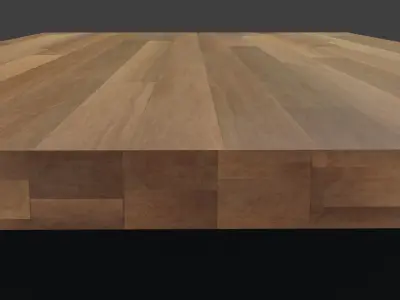 Woodentable 3d model wooden table on circle Free low-poly 3D model