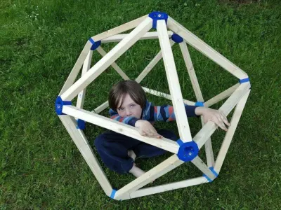 Regular icosahedron Dome Connector 3D print model