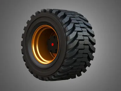 H21D Forestry Harvester Wheel and Tire 3D model