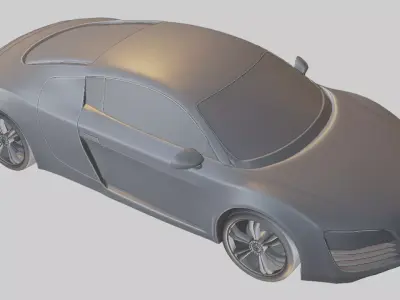 Luxury Sports Car Low-poly 3D model