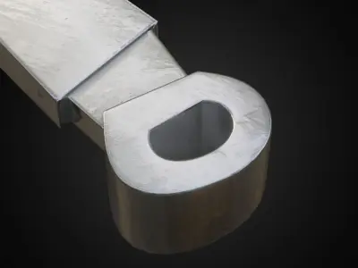 Two hands sword Zweihander Free low-poly 3D model