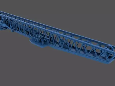 Italian navy WW2 catapult - Commercial license - 1-200 scale 3D print model