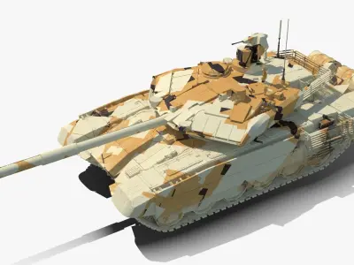 T-90 MS Desert Dirt Low-poly 3D model