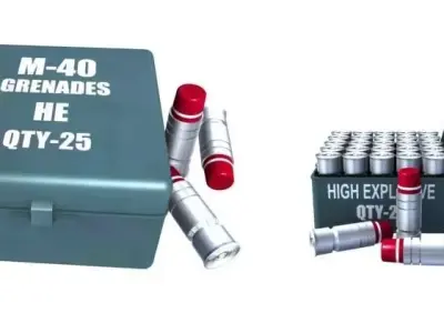 M-40 grenades Free 3D model