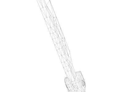 Old butcher knife Free low-poly 3D model