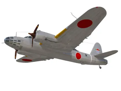Ki49 Type 100 heavy bomber Donryu 3D model