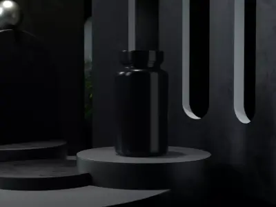 Protein Nutrition Plastic Jar Free low-poly 3D model