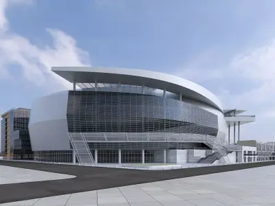 Warriors Arena Stadium Low-poly 3D model