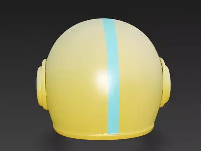 Stylized Cyber Visor Helmet 3D Model Low-poly 3D model