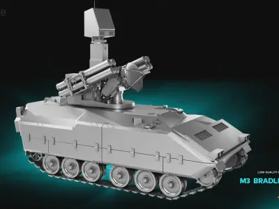 M3 Bradley BFV -  Low Poly Background Filler 3D model