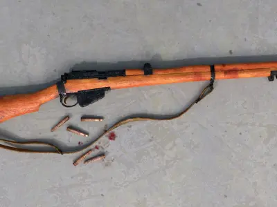 Lee-Enfield Rifle Low-poly 3D model