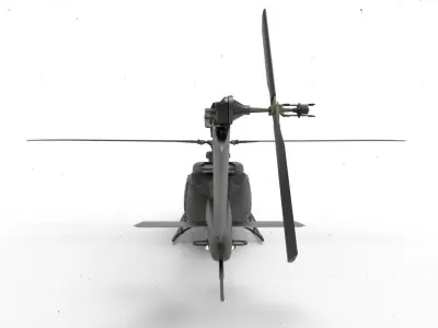 helicopter bell 412 camouflage 3D model