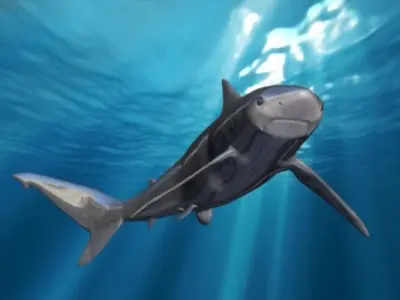 shark rigged animated Low-poly 3D model