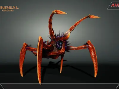  Alien Extraterrestrial Creature 03 Low-poly 3D model