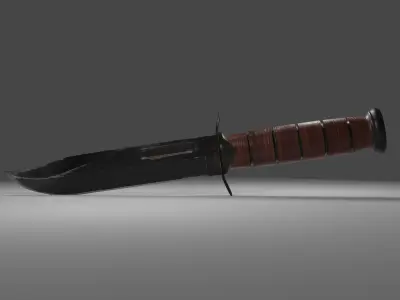 Knife PBR low-poly Game ready Low-poly 3D model