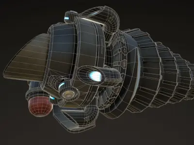 Berserker Drill Low-poly 3D model