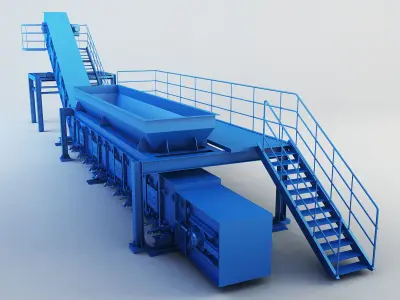 Drycon conveyor belt Low-poly 3D model