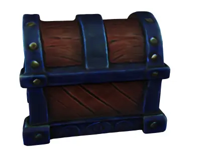 Stylized Treasure Chest Free low-poly 3D model purchase