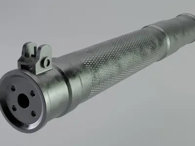 VSS Vintorez silencer Free low-poly 3D model