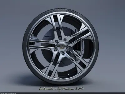 Wheel 04 Brabus and tyre 3D model