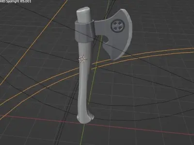 Axe Weapon melee For Blender Buy Now  3D model