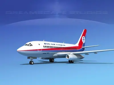 Boeing 737-100 Dan Air London 3D model