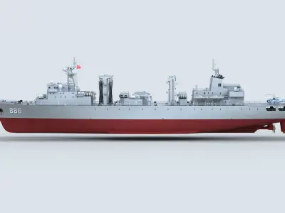 Chinese Navy Type 903  Auxiliary Ship 3D model