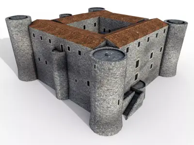 Castello Ursino Low-poly 3D model