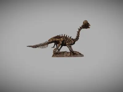 Dinosaur Fossil Statue 3D model