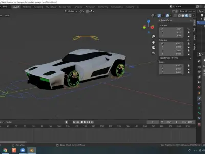 rocket league FREE 3D MODEL original Breakout Free low-poly 3D model