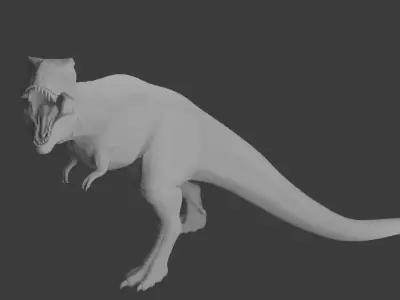 Rigged T-Rex Detailed Base Mesh Clean Retopology 3D model