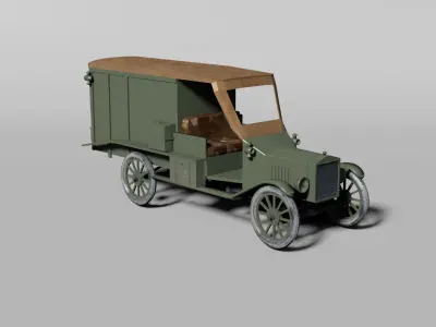 WW1 ambulance vehicle 3D model