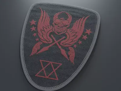 Military Patch Low-poly 3D model