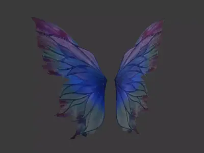 Butterfly wings 3D - Alas mariposa Low-poly 3D model