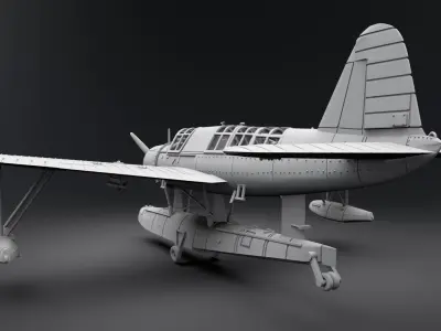 Vought OS2U Kingfisher Scale model 3D print model