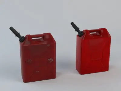 Lowpoly Gasoline Tank Low-poly 3D model