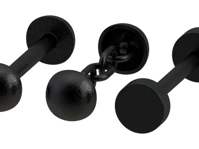 Naval Cannon Bars 3D model