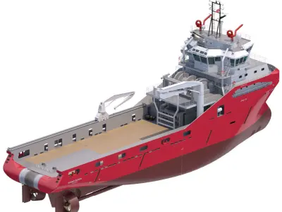 75 m AHTS Supply Vessel Skandi Saigon 3D model