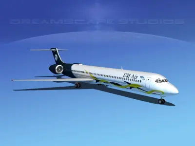 McDonnell Douglas MD80 UM Air 3D model
