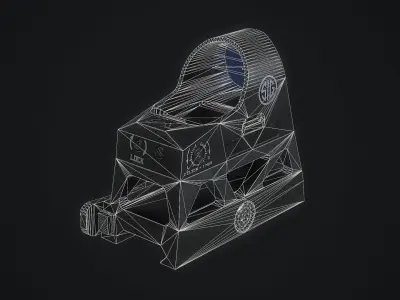 RDS Sig Sauer Optics Romeo 3 Low-poly 3D model