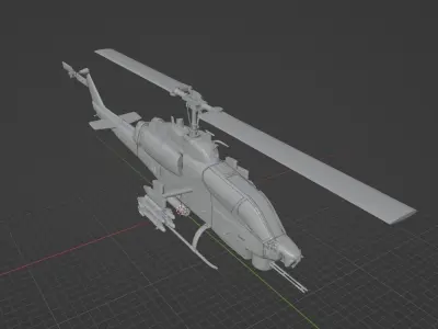Helicopter ah1w 3D print model
