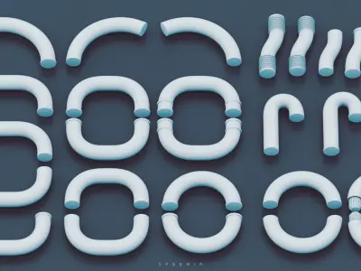 SFDEMIR Tube Kitbash 02 Low-poly 3D model