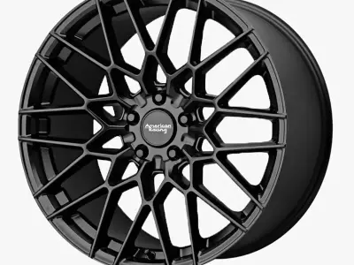 American Racing AR924 Crossfire Wheel Satin Black Low-poly 3D model