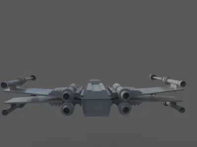 X-wing star wars x - fighter 3D model
