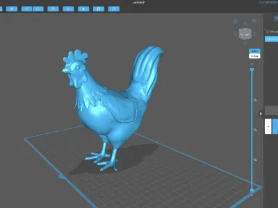 Rooster 3D Model Cartoon Style Print Ready 3D model Low-poly 3D model