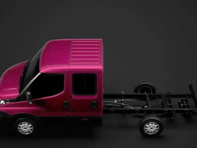 Iveco Daily Crew Cab L2 Chassis 2014 3D model