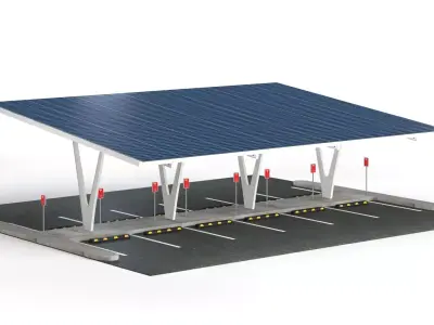 Electric Vehicle Charging Point EV Station 01 3D model