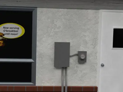 McDonalds Parody- ODonovans Burgers Restaurant Building Free 3D model