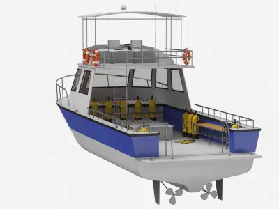 Dive Boat 3D model